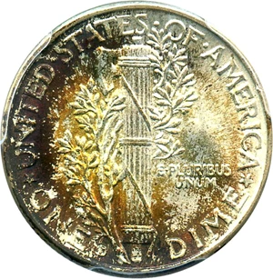 image for: 1943-D 10c PCGS MS66