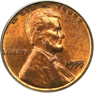 image for: 1955/1955 1c PCGS MS64 RD (Doubled Die) - No Reserve!