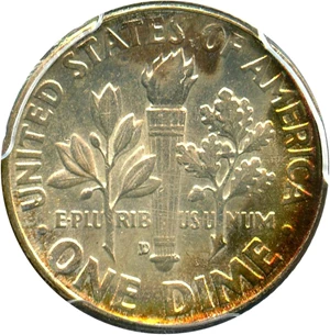 image for: 1960-D 10c PCGS MS65