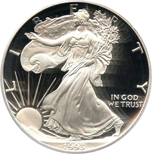 image for: 1993-P Silver Eagle $1 PCGS Proof 69 DCAM - No Reserve!