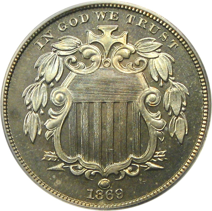 image for: 1869 5c PCGS Proof 66 - No Reserve!