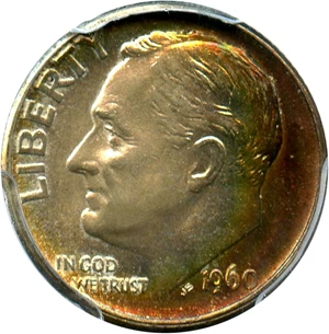 image for: 1960-D 10c PCGS MS65