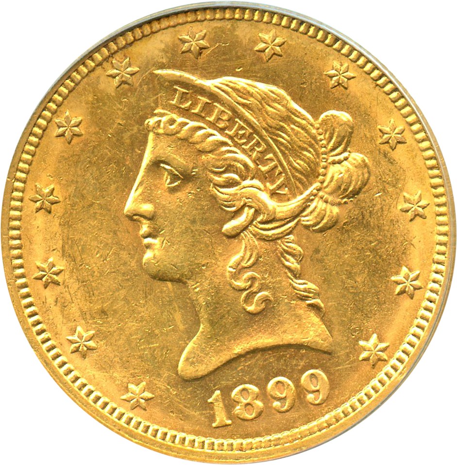 image for: 1899-O $10 PCGS/CAC AU58