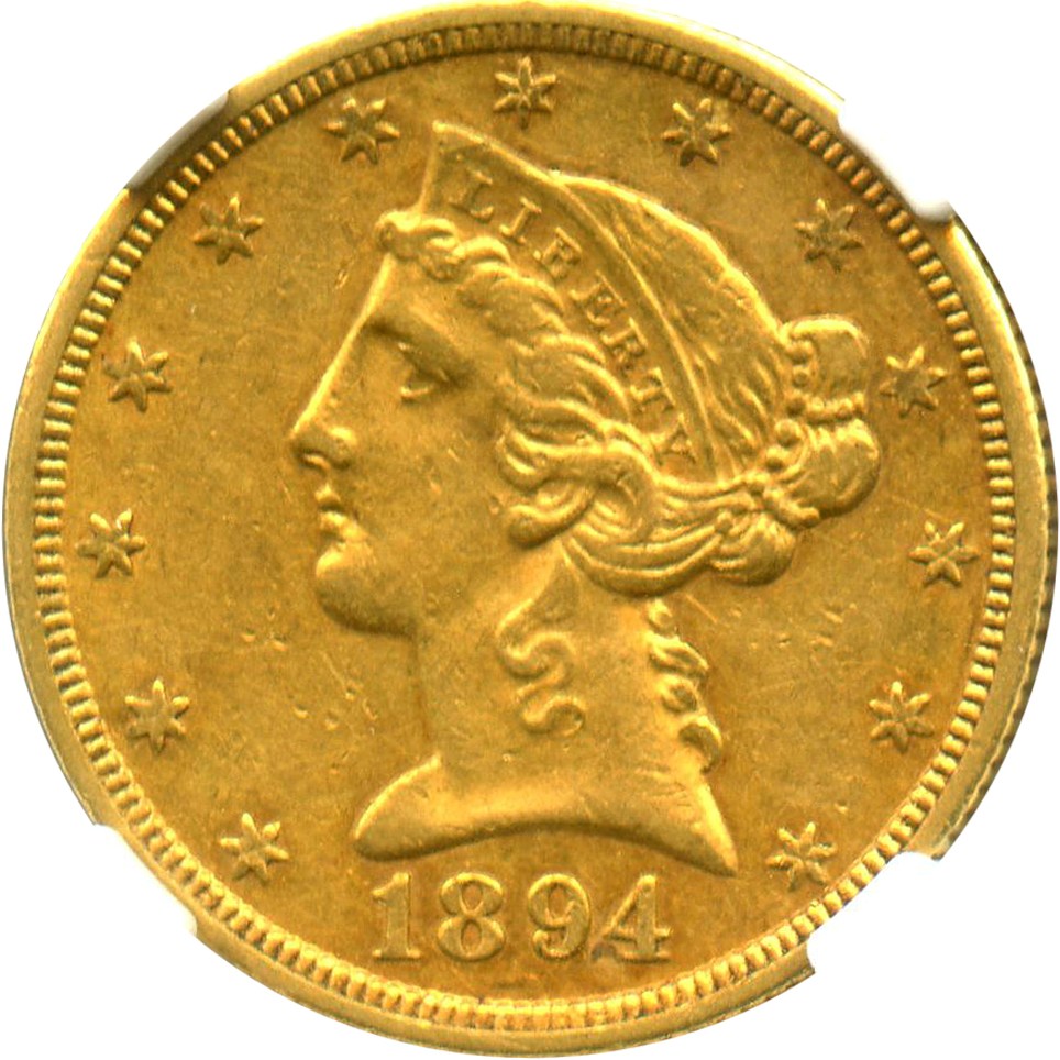 image for: 1894-O $5 NGC/CAC AU55 (Newman Collection) No Reserve!