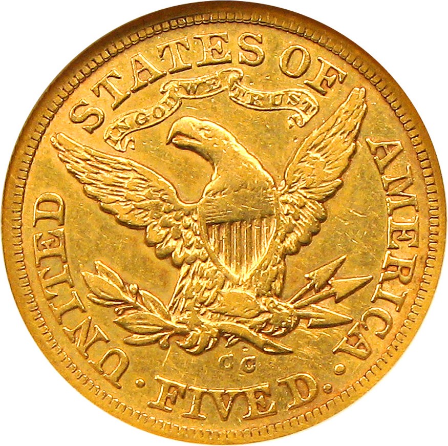 image for: 1875-CC $5 NGC VF30 
