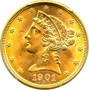 image for: 1901 $5 PCGS MS64 - No Reserve!