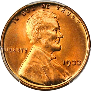 image for: 1933 1c PCGS/CAC MS67 RD - No Reserve!