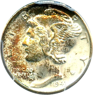 image for: 1943-D 10c PCGS MS66