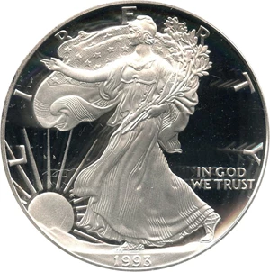 image for: 1993-P Silver Eagle $1 PCGS Proof 69 DCAM - No Reserve!