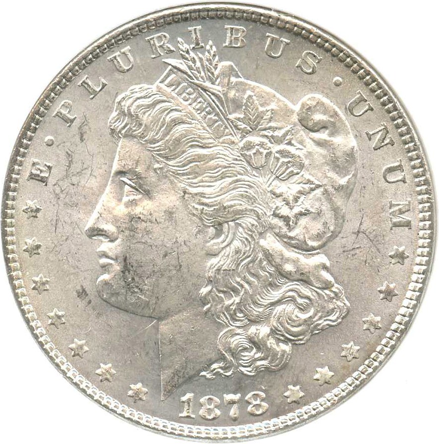 image for: 1878 7/8TF $1 NGC MS63 (Weak, VAM-33, 7/4TF)