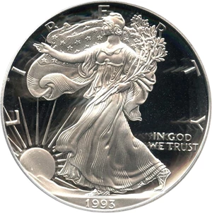 image for: 1993-P Silver Eagle $1 PCGS Proof 69 DCAM - No Reserve!