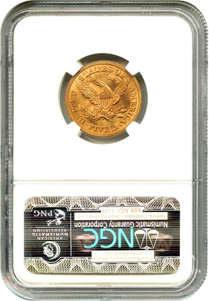 1886 S Liberty Head 5 Dollar Gold Coin NGC MS61