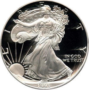 image for: 1993-P Silver Eagle $1 PCGS Proof 69 DCAM - No Reserve!
