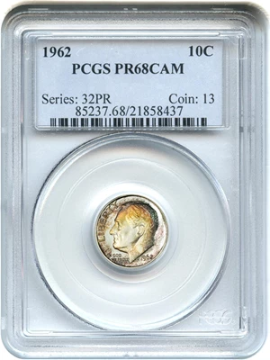 image for: 1962 10c PCGS Proof 68 CAM