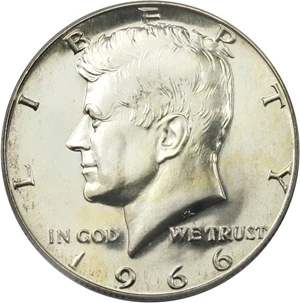image for: 1966 50c PCGS SP66 (Special Mint Set, DDO, FS-103)