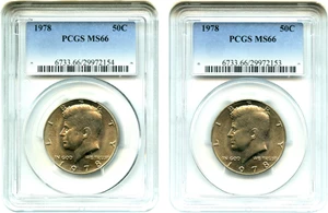 image for: Investor Lot of 1978 50c: All PCGS MS66 (2 Coins) - No Reserve!