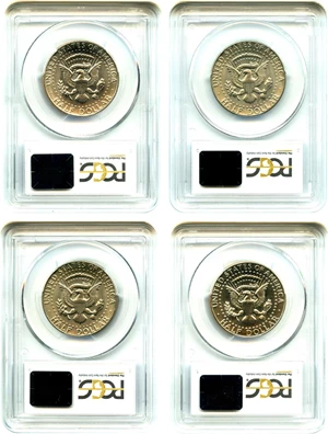 image for: Collector Lot of Assorted Kennedy 50c: All PCGS MS66 (4 Coins)