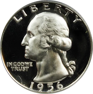 image for: 1956 25c PCGS Proof 67 DCAM
