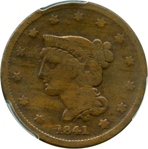 image for: 1841 1c PCGS VG-8