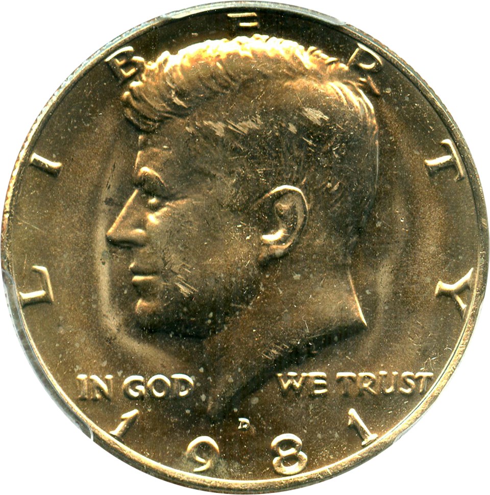 image for: 1981-D 50c PCGS MS63