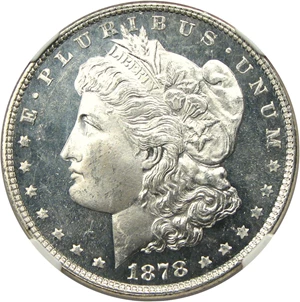 image for: 1878 7TF $1 NGC MS65 DMPL (Reverse of 1878)