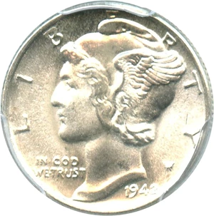 image for: 1942 10c PCGS MS67