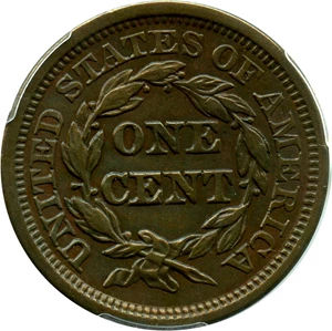 image for: 1846 1c PCGS AU50 (Tall Date)