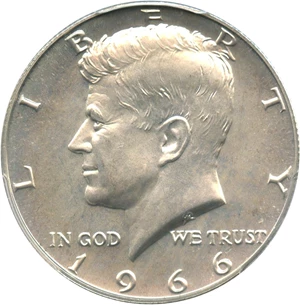 image for: 1966 50c PCGS SP66 (Special Mint Set, DDO, FS-106)