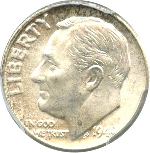image for: 1949-D 10c PCGS MS67 FB