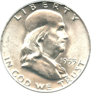 image for: 1953-D 50c PCGS MS64