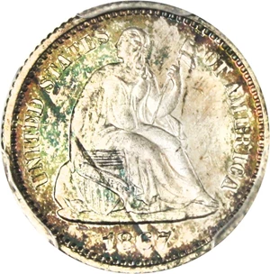 image for: 1867 H10c PCGS Proof 65