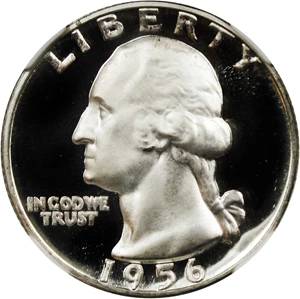 image for: 1956 25c NGC Proof 68 DCAM