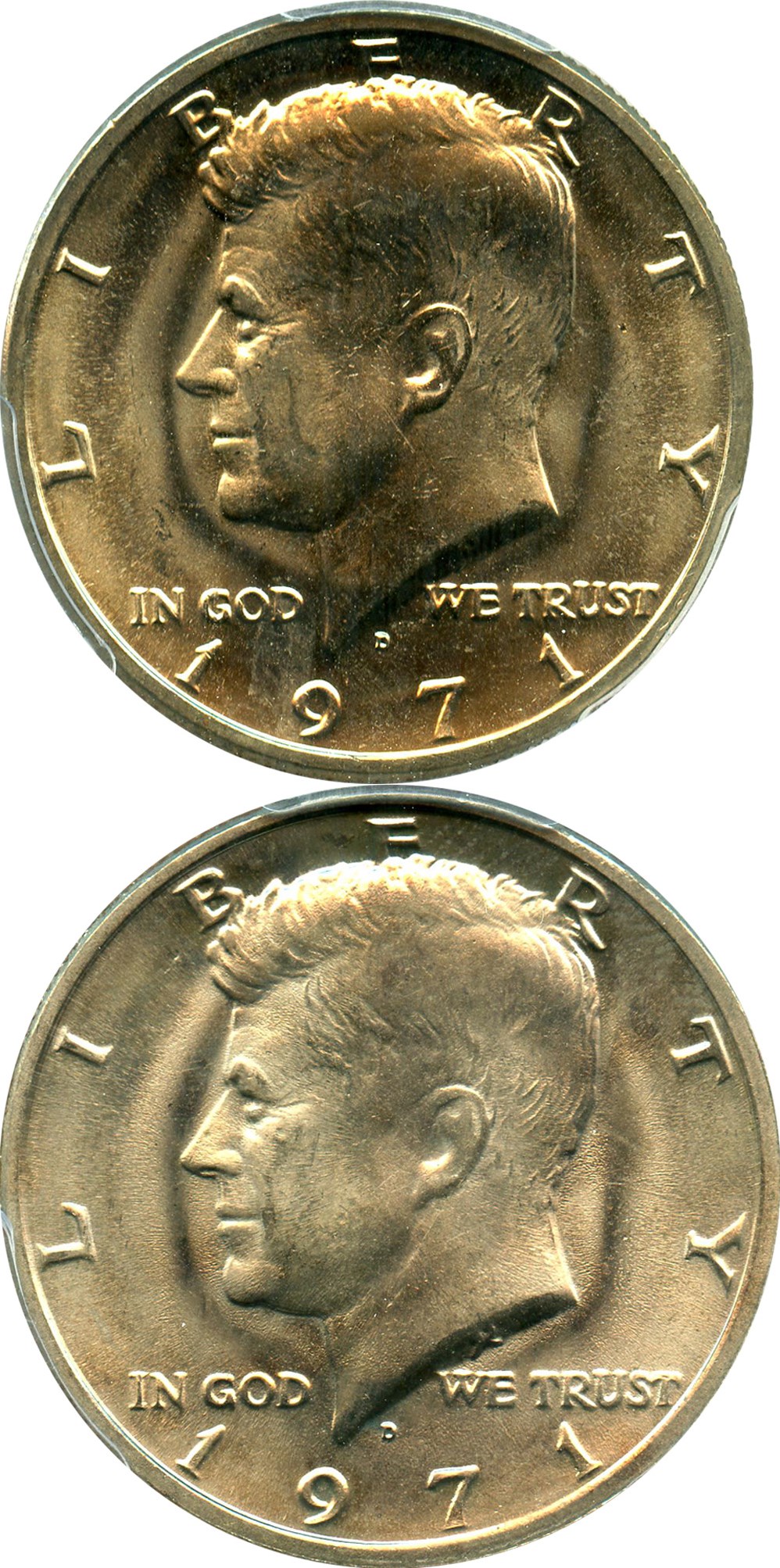 image for: Investor Lot of 1971-D 50c: All PCGS MS66 (2 Coins) - No Reserve!