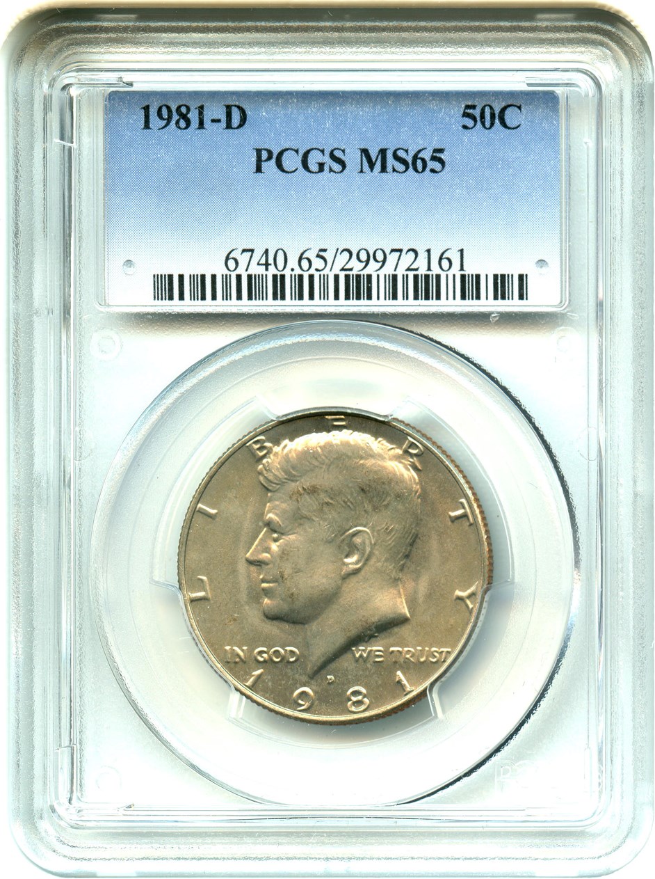 image for: 1981-D 50c PCGS MS65