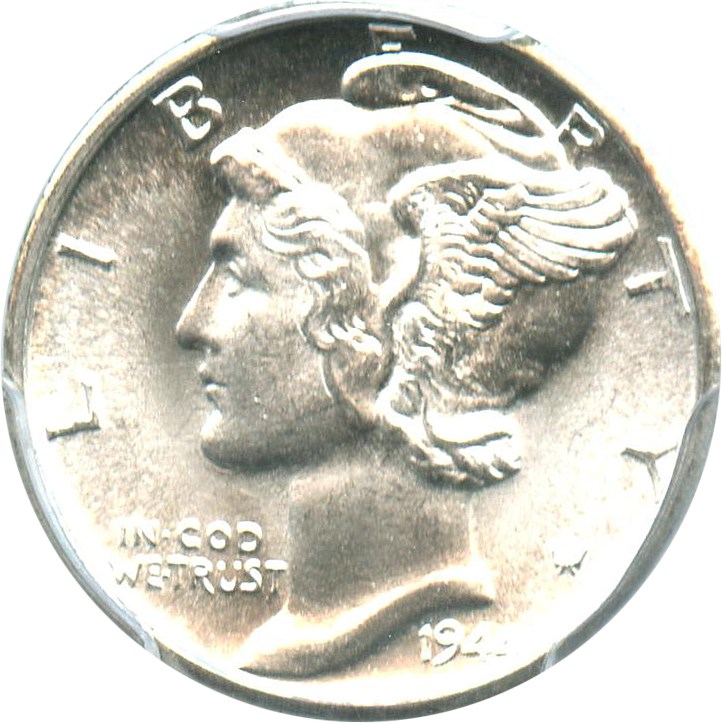 image for: 1944-D 10c PCGS MS66