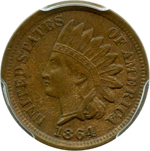 image for: 1864 1c PCGS AU53 (Bronze)