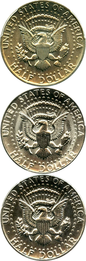 image for: Lot of Kennedy 50c: All PCGS MS65 (1978, 1979-D, 1984-P, 3 Coins Total)