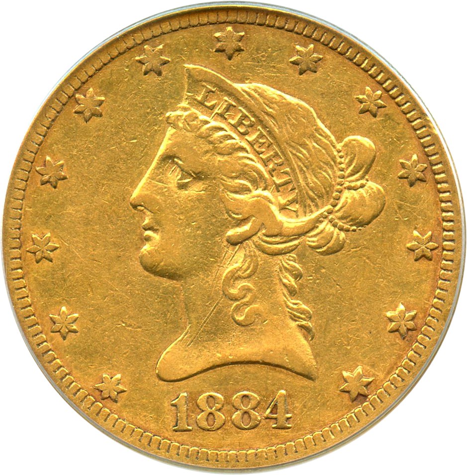 image for: 1884-CC $10 PCGS/CAC VF30