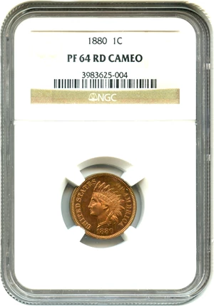 image for: 1880 1c NGC Proof 64 RD CAM