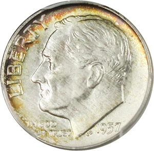 image for: 1957-D 10c PCGS MS67 FB - No Reserve!