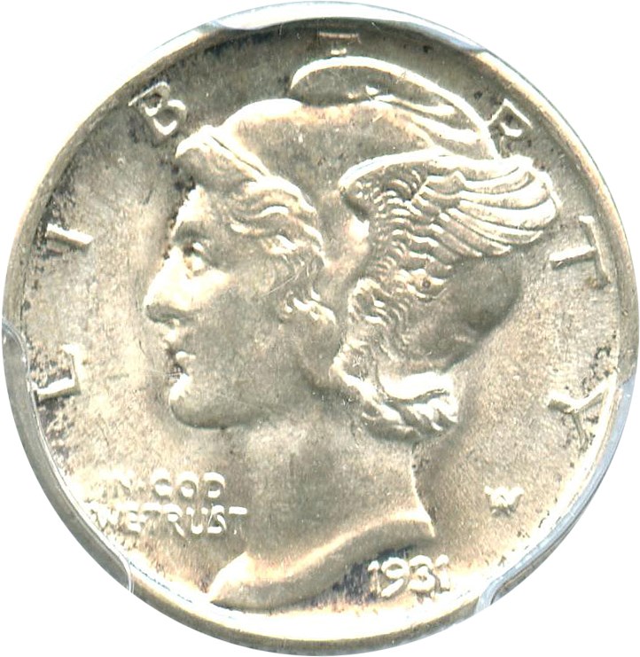 image for: 1931-S 10c PCGS MS65 FB