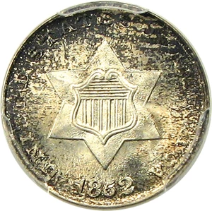 image for: 1852 3cS PCGS/CAC MS67
