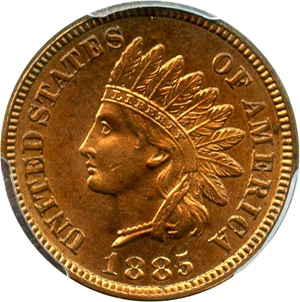 image for: 1885 1c PCGS MS64 RD