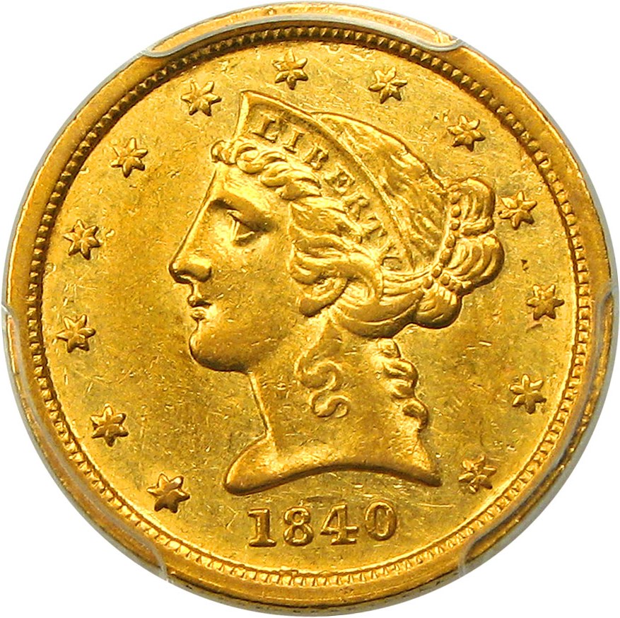 image for: 1840-C $5 PCGS AU55