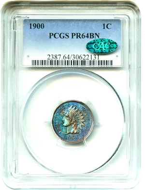 image for: 1900 1c PCGS/CAC Proof 64 BN