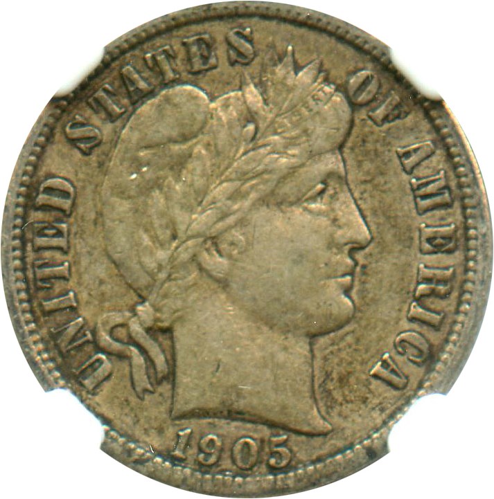 image for: 1905 10c NGC XF45