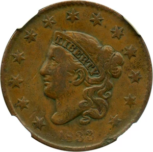 image for: 1833 1c NGC VF20 BN