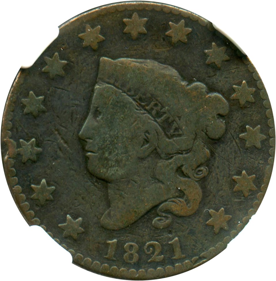 image for: 1821 1c NGC Good-4 BN