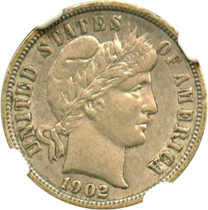image for: 1902 10c NGC AU50 - No Reserve!