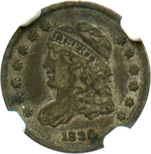 image for: 1836 H10c NGC VF25 (Large 5C)